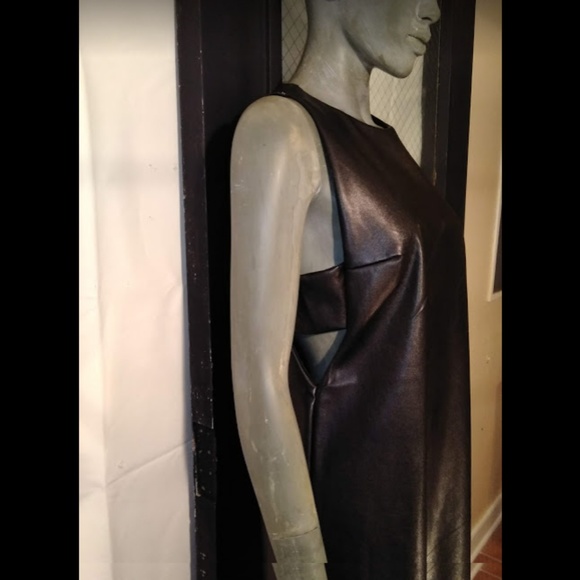 SOLD Forever 21 Faux Leather Cut-Out Dress - Picture 4 of 6